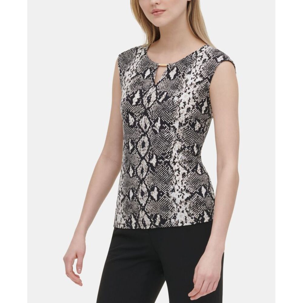 Calvin Klein Snake Print Knit Top